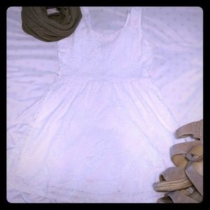 White lace mini dress